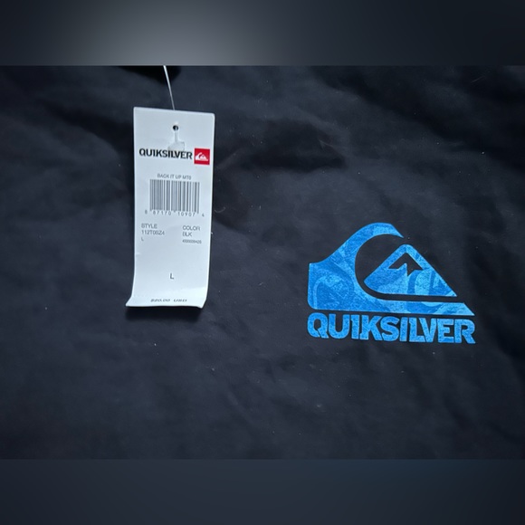 Quicksilver Black Logo T Shirt NWT sz L - Picture 2 of 4